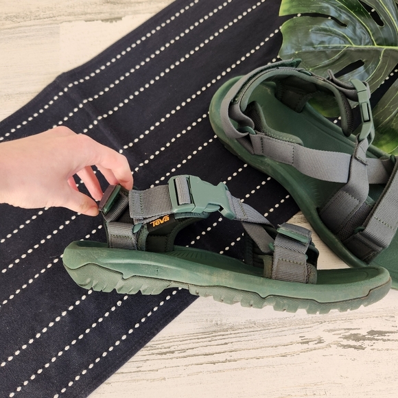 Teva Hurricane Verge Green Strappy Sandals Size 10 - Picture 4 of 9